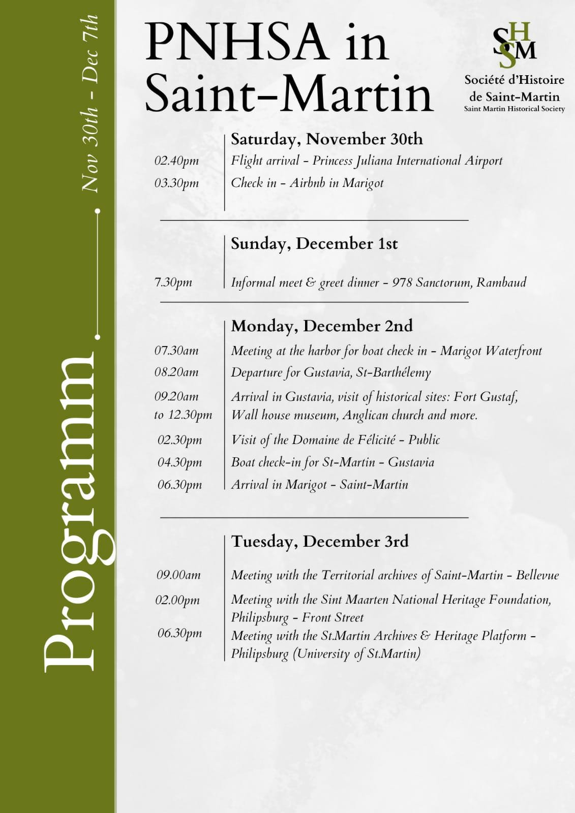 PNHSA in Saint-Martin – Cultural Exchange & Historical Tour